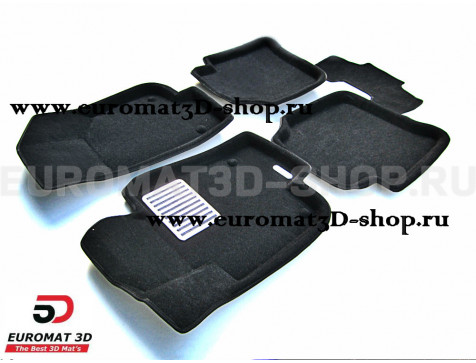 Текстильные 3D коврики Euromat3D Lux в салон для Volkswagen Phaeton (2002-2010) № EM3D-005408