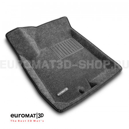 Текстильные 3D коврики Euromat3D Business в салон для Hyundai Elantra (2006-2008) № EMC3D-002722G Серые