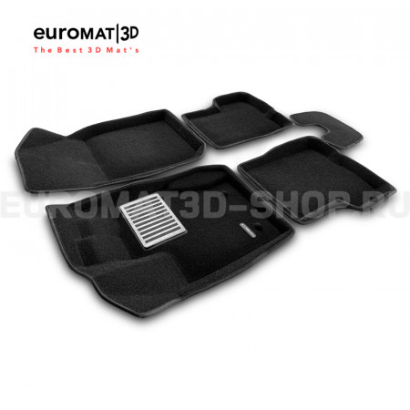 Текстильные 3D коврики Euromat3D Lux в салон для Renault Sandero (2009-2014) № EM3D-004211