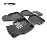 Текстильные 3D коврики Euromat3D Lux в салон для Toyota Camry XV70 (2018-2024) № EM3D-005101G Серые