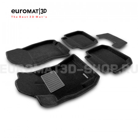 Текстильные 3D коврики Euromat3D Premium в салон для Subaru Outback (2010-2019) № EMPR3D-004704
