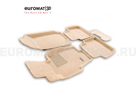 Текстильные 3D коврики Euromat3D Lux в салон для Honda Accord (2002-2007) № EM3D-002605T Бежевые Текстильные 3D коврики Euromat3D Lux в салон для Honda Accord (2002-2007) № EM3D-002605T Бежевые