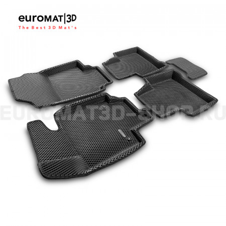 3D коврики Euromat3D EVA в салон для Toyota Rav 4 (2019-2026) (МКПП) № EM3DEVA-005135